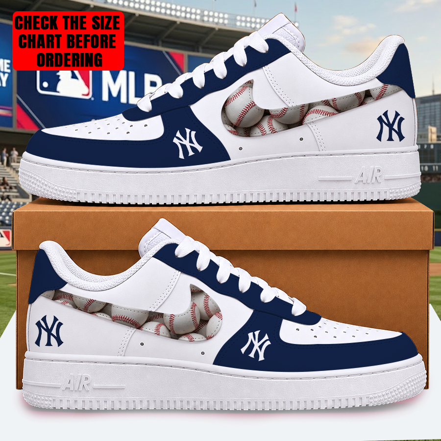 LIMITED EDITION - NEW CUSTOMIZED MLB01 NYY NEW YORK YANKEES AF1 SHOES