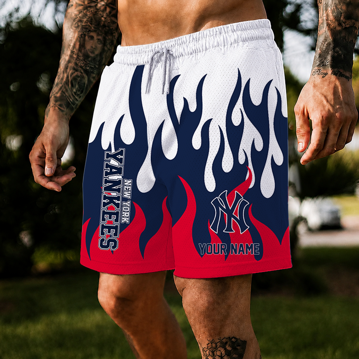[FLASH SALE] NEW CUSTOMIZED MLB01 NYY NEW YORK YANKEES SHORT PANTS