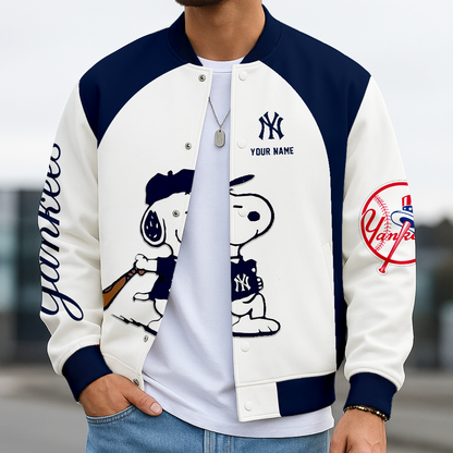 LIMITED EDITION - NEW CUSTOMIZED MLB01 NYY NEW YORK YANKEES BASEBALL JACKET, SATIN VARSITY JACKET