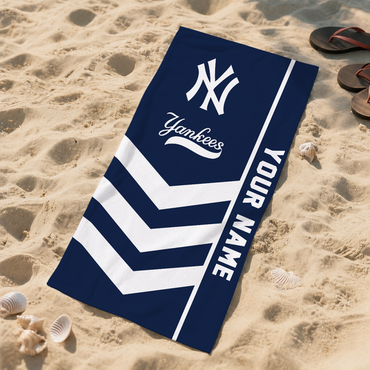 LIMITED EDITION - NEW CUSTOMIZED MLB01 NYY NEW YORK YANKEES BEACH TOWEL FOR FAN