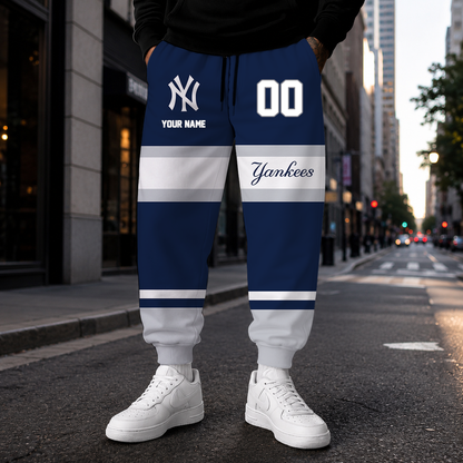VIRAL EDITION - NEW CUSTOMIZED MLB01 NYY NEW YORK YANKEES SWEATPANTS