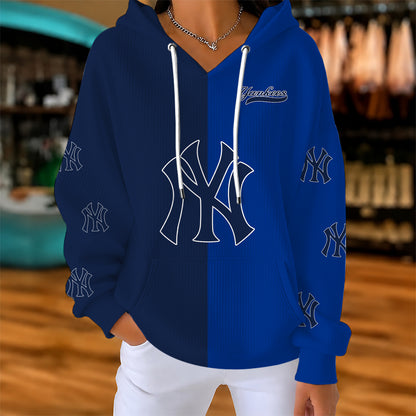 [FLASH SALE] NEW CUSTOMIZED MLB01 NYY NEW YORK YANKEES RIBBED HOODIE & SWEATSHIRT