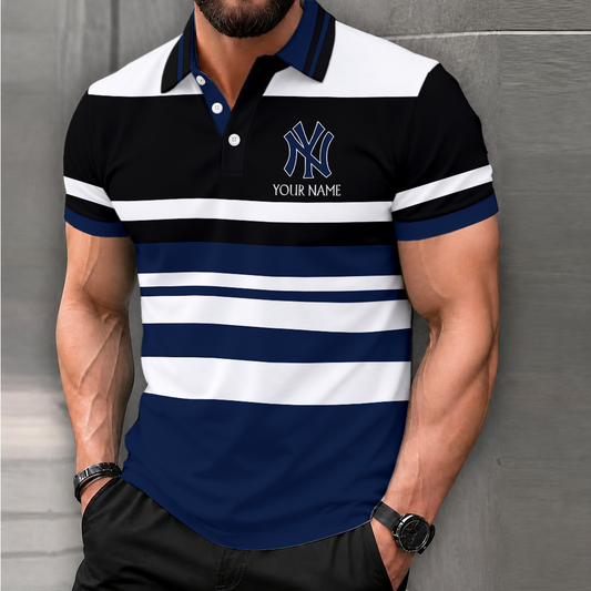 LIMITED EDITION - NEW CUSTOMIZED MLB01 NYY NEW YORK YANKEES POLO SHIRT, ZIP POLO SHIRT & T-SHIRTS