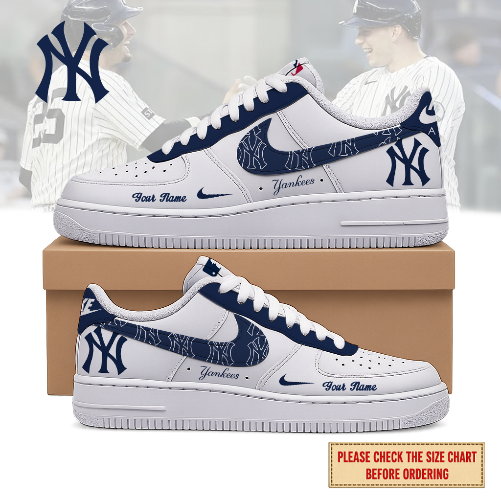 LIMITED EDITION - NEW CUSTOMIZED MLB01 NYY NEW YORK YANKEES AF1 SHOES