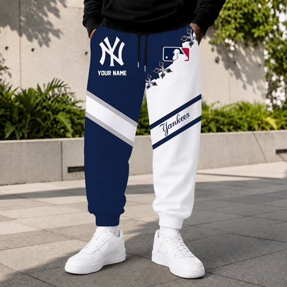 LIMITED EDITION - NEW CUSTOMIZED MLB01 NYY NEW YORK YANKEES SWEATPANTS