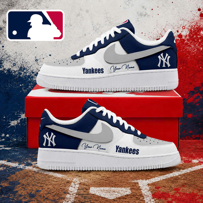 VIRAL EDITION - NEW CUSTOMIZED MLB01 NYY NEW YORK YANKEES AF1 SHOES