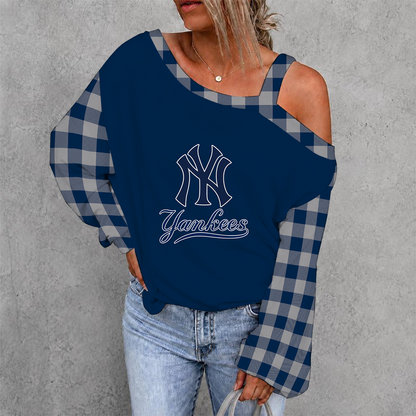 [FLASH SALE] NEW CUSTOMIZED MLB01 NYY NEW YORK YANKEES DROP SHOULDER SWEATSHIRT