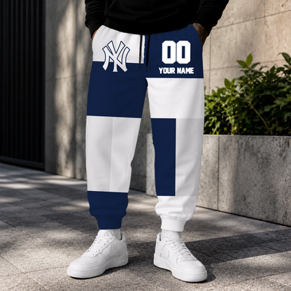 ELITE EDITION - NEW CUSTOMIZED MLB01 NYY NEW YORK YANKEES SWEATPANTS