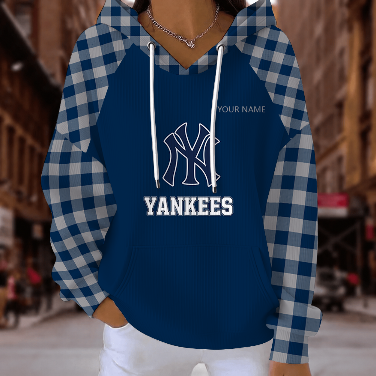 [FLASH SALE] NEW CUSTOMIZED MLB01 NYY NEW YORK YANKEES RIBBED HOODIE & SWEATSHIRT