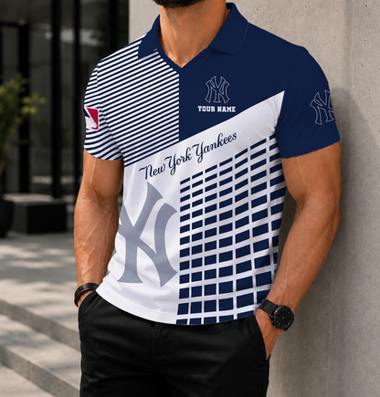 LIMITED EDITION - NEW CUSTOMIZED MLB01 NYY NEW YORK YANKEES POLO SHIRT