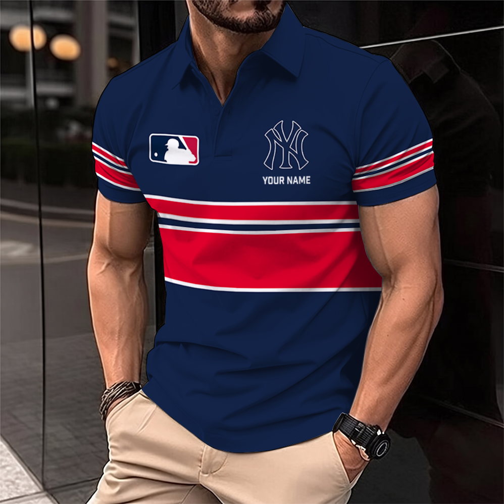 [FLASH SALE] NEW CUSTOMIZED MLB01 NYY NEW YORK YANKEES POLO SHIRT