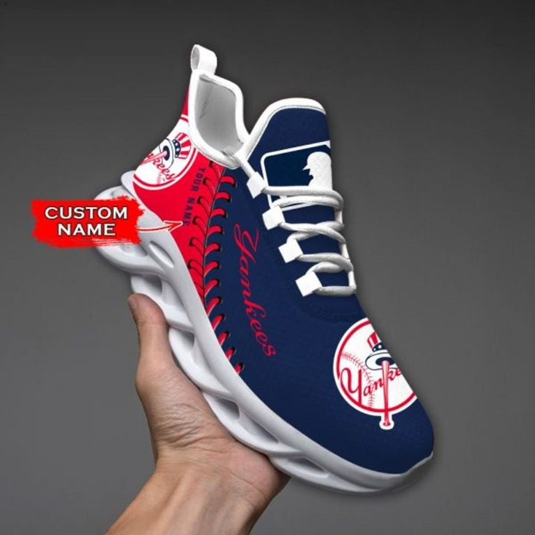 [FLASH SALE] NEW CUSTOMIZED MLB01 NYY NEW YORK YANKEES MAX SOUL SHOES