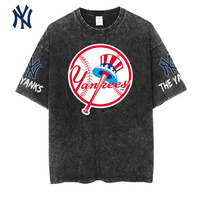[FLASH SALE] NEW CUSTOMIZED MLB01 NYY NEW YORK YANKEES MULTICOLOR WASHED TEE