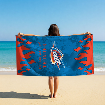 LIMITED EDITION - NEW CUSTOMIZED NBA01 OCT OKLAHOMA CITY THUNDER BEACH TOWEL FOR FAN