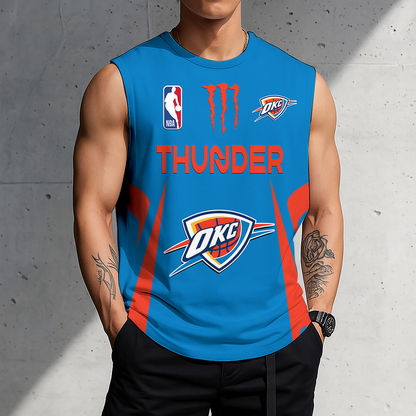 LIMITED EDITION - NEW CUSTOMIZED NBA01 OCT OKLAHOMA CITY THUNDER MEN'S GYM SHIRT