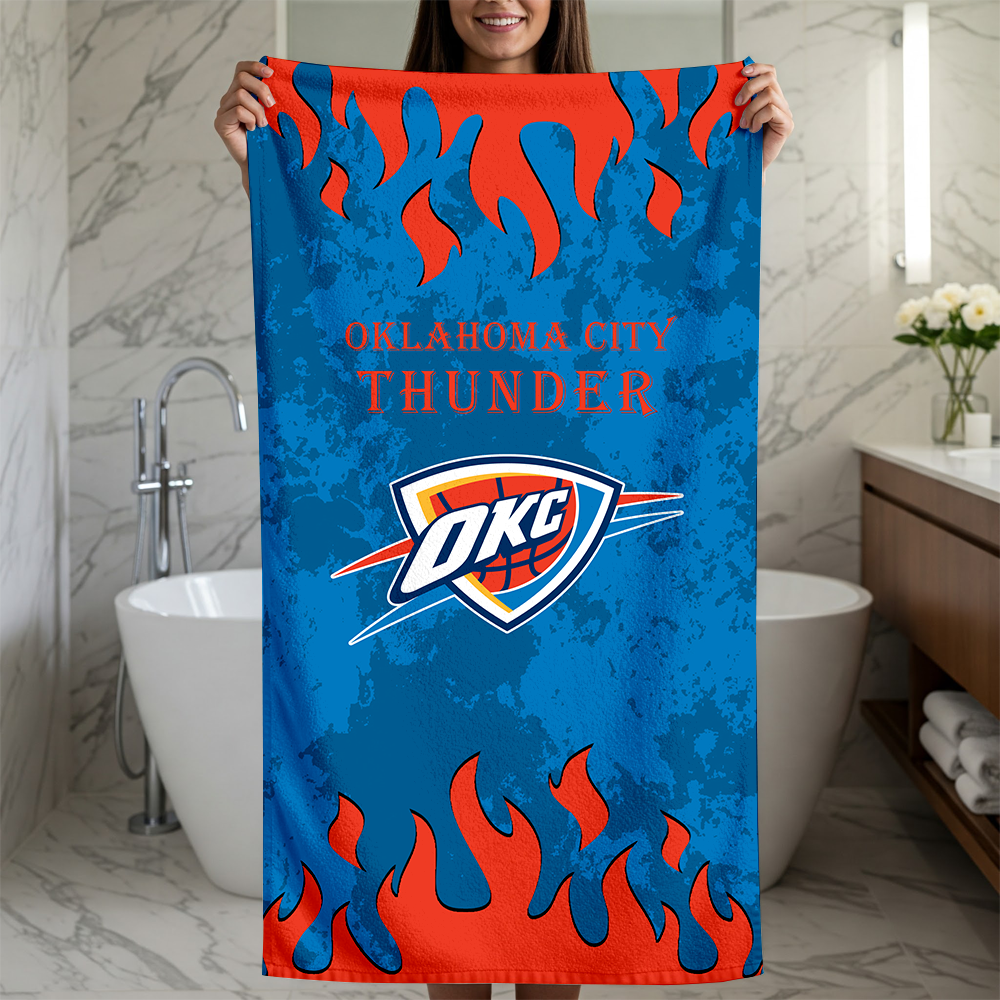 LIMITED EDITION - NEW CUSTOMIZED NBA01 OCT OKLAHOMA CITY THUNDER BEACH TOWEL FOR FAN
