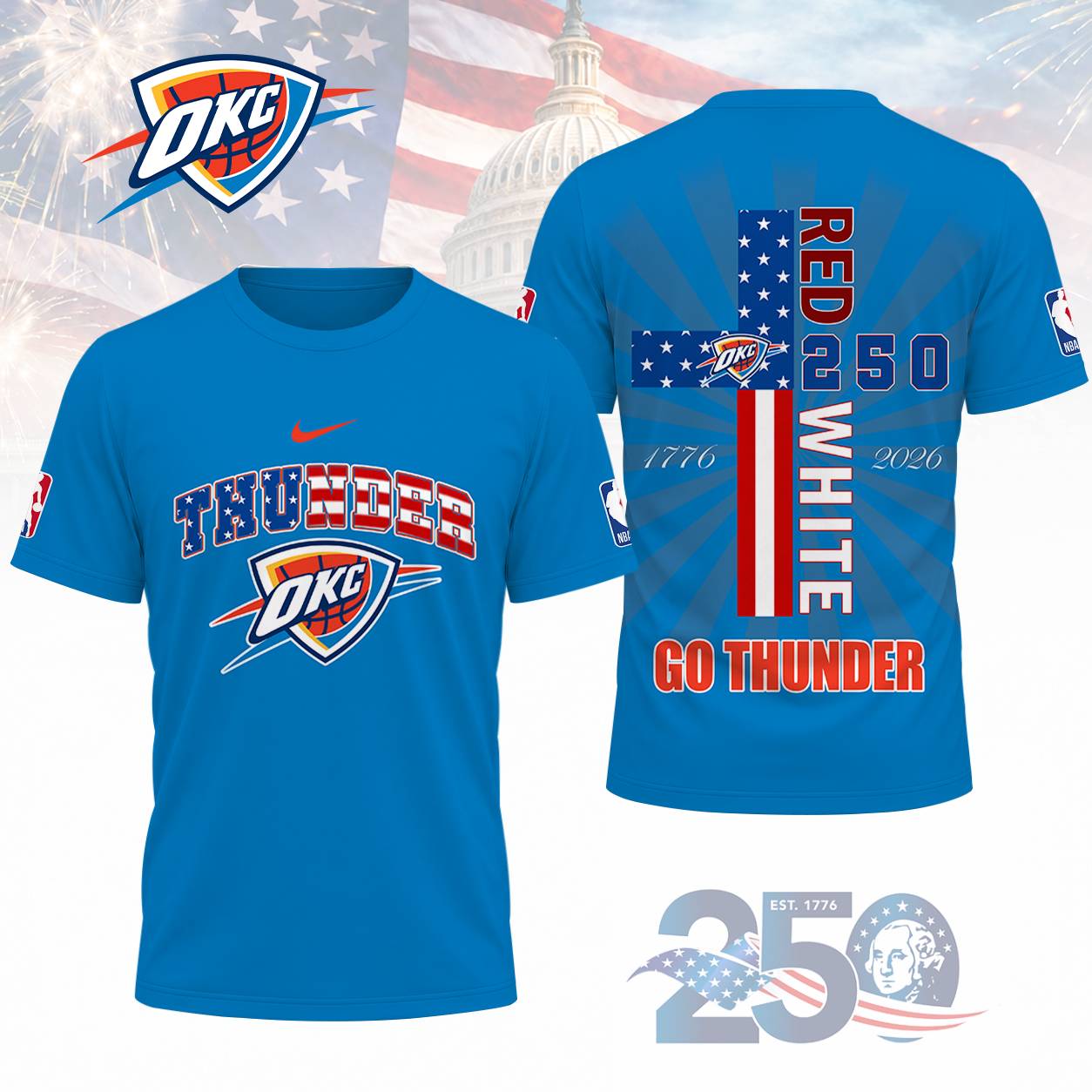 LIMITED EDITION - NEW CUSTOMIZED NBA01 OCT OKLAHOMA CITY THUNDER T-SHIRT, POLO SHIRT, ZIP POLO SHIRT, SWEATSHIRT, HOODIE & ZIP HOODIE