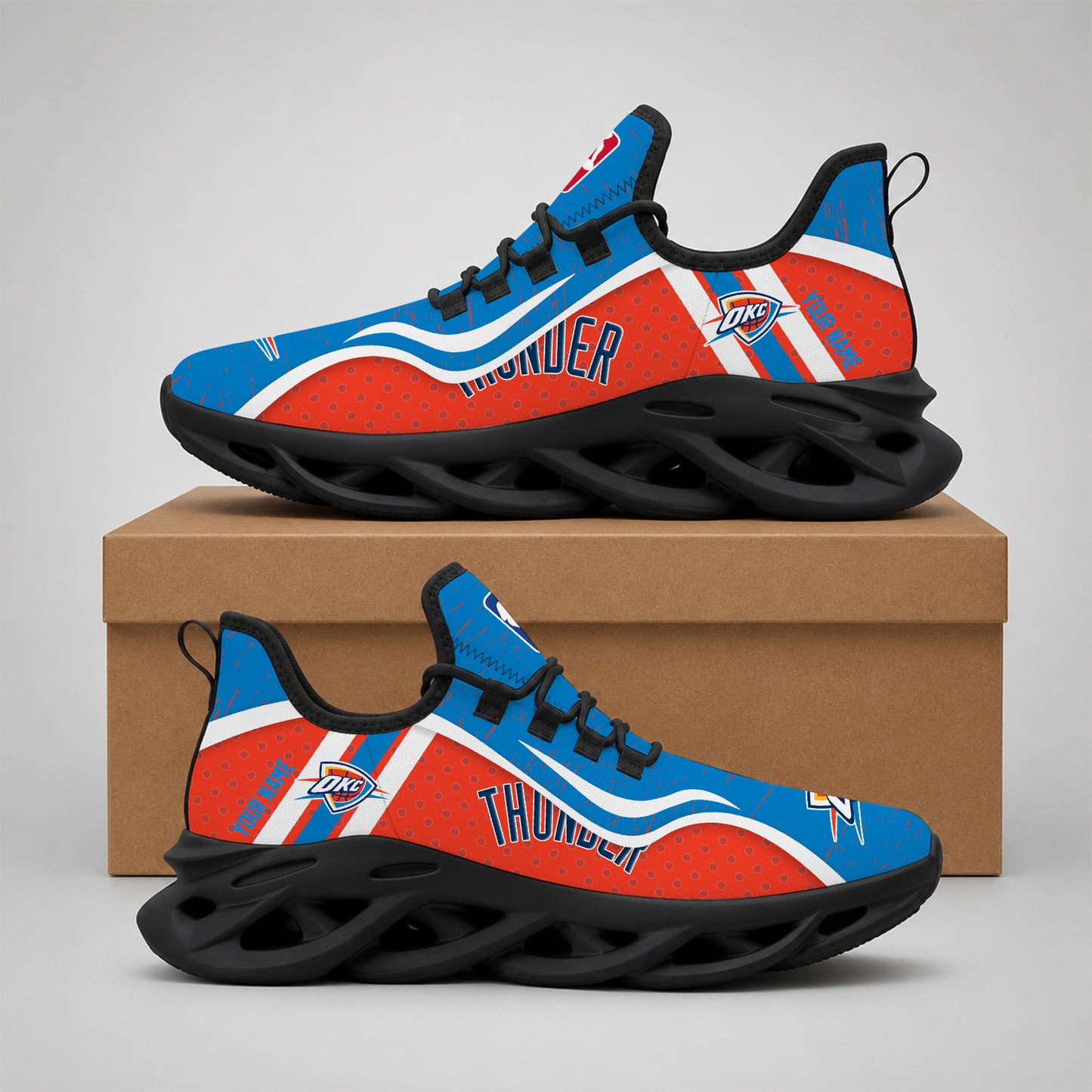 LIMITED EDITION - NEW CUSTOMIZED NBA01 OCT OKLAHOMA CITY THUNDER MAX SOUL SHOES