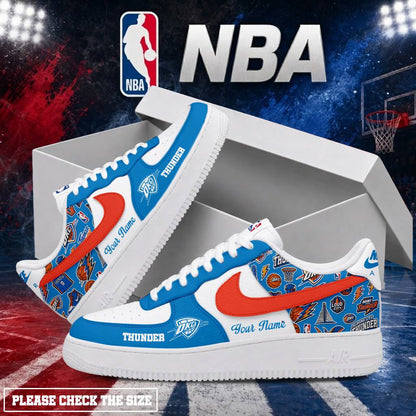 LIMITED EDITION - NEW CUSTOMIZED NBA01 OCT OKLAHOMA CITY THUNDER  AF1 SHOES