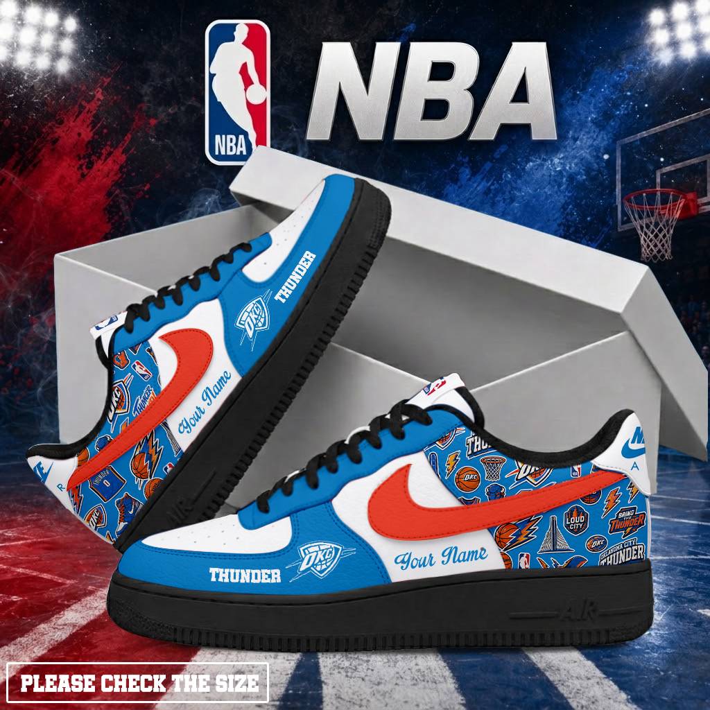 LIMITED EDITION - NEW CUSTOMIZED NBA01 OCT OKLAHOMA CITY THUNDER  AF1 SHOES
