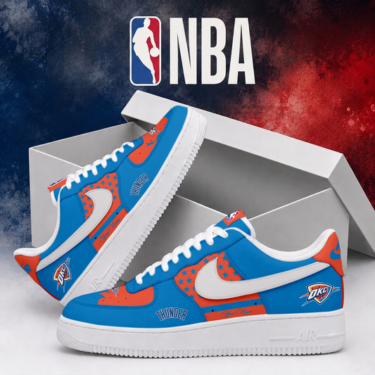 LIMITED EDITION - NEW CUSTOMIZED NBA01 OCT OKLAHOMA CITY THUNDER  AF1 SHOES