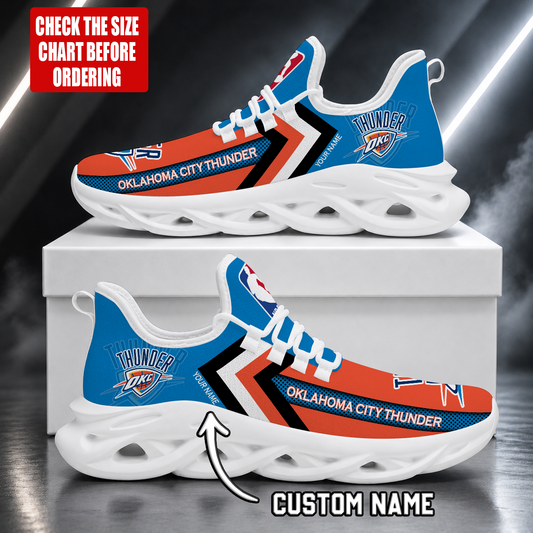 FINAL SALE - NEW CUSTOMIZED NBA01 OCT OKLAHOMA CITY THUNDER MAX SOUL SHOES