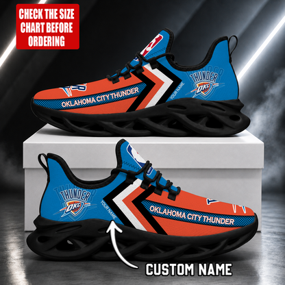 FINAL SALE - NEW CUSTOMIZED NBA01 OCT OKLAHOMA CITY THUNDER MAX SOUL SHOES
