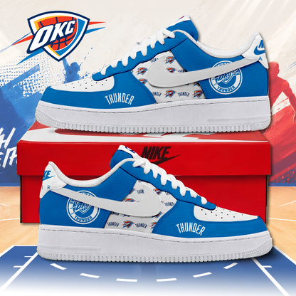 LIMITED EDITION - NEW CUSTOMIZED NBA01 OCT OKLAHOMA CITY THUNDER AF1 SNEAKERS