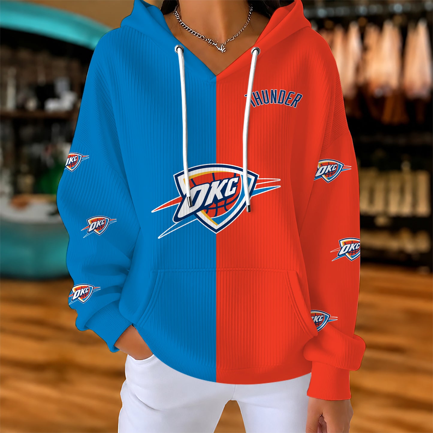 [HOT DEAL] NEW CUSTOMIZED NBA01 OCT OKLAHOMA CITY THUNDER  RIBBED HOODIE & SWEATSHIRT