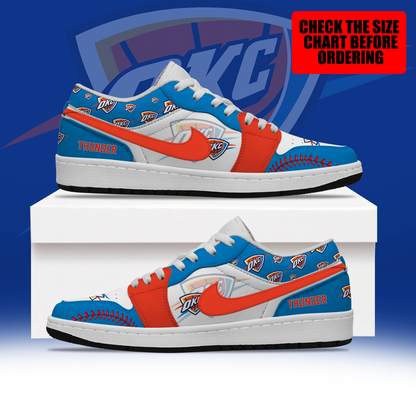 [HOT DEAL] NEW CUSTOMIZED NBA01 OCT OKLAHOMA CITY THUNDER AIR JORDAN LOW SHOES