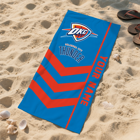 LIMITED EDITION - NEW CUSTOMIZED NBA01 OCT OKLAHOMA CITY THUNDER BEACH TOWEL FOR FAN