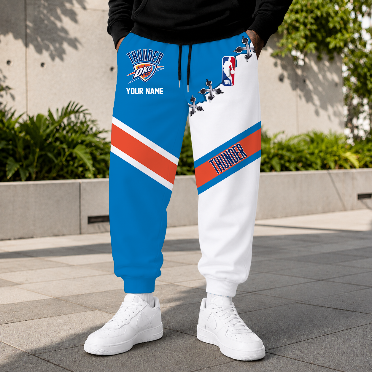 ELITE EDITION - NEW CUSTOMIZED NBA01 OCT OKLAHOMA CITY THUNDER SWEATPANTS