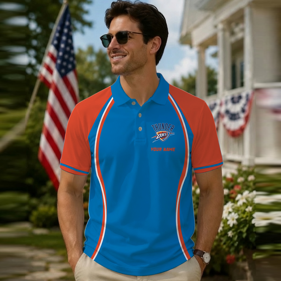 [HOT DEAL] NEW CUSTOMIZED NBA01 OCT OKLAHOMA CITY THUNDER POLO SHIRT