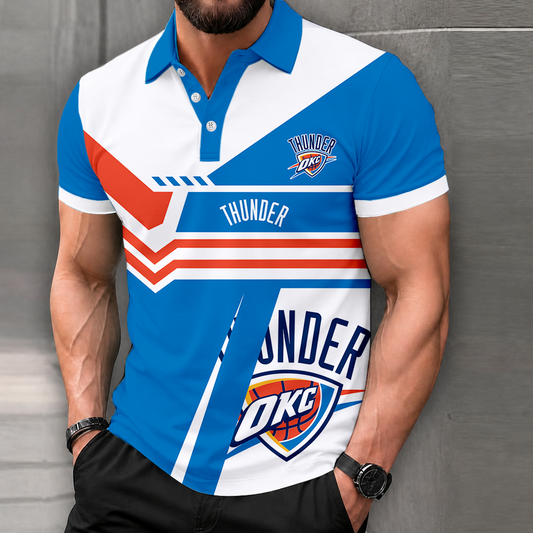 LIMITED EDITION - NEW CUSTOMIZED NBA01 OCT OKLAHOMA CITY THUNDER POLO SHIRT, ZIP POLO SHIRT & T-SHIRTS