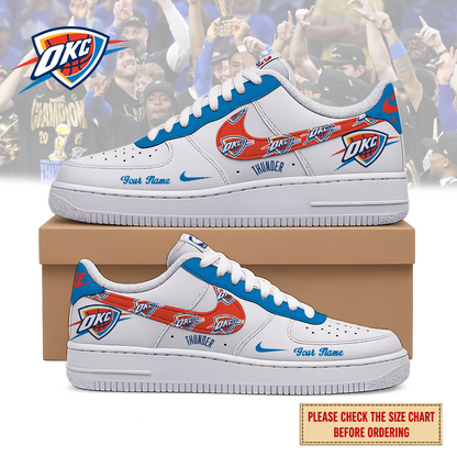 EXCLUSIVE EDITION - NEW CUSTOMIZED NBA01 OCT OKLAHOMA CITY THUNDER AF1 SNEAKERS