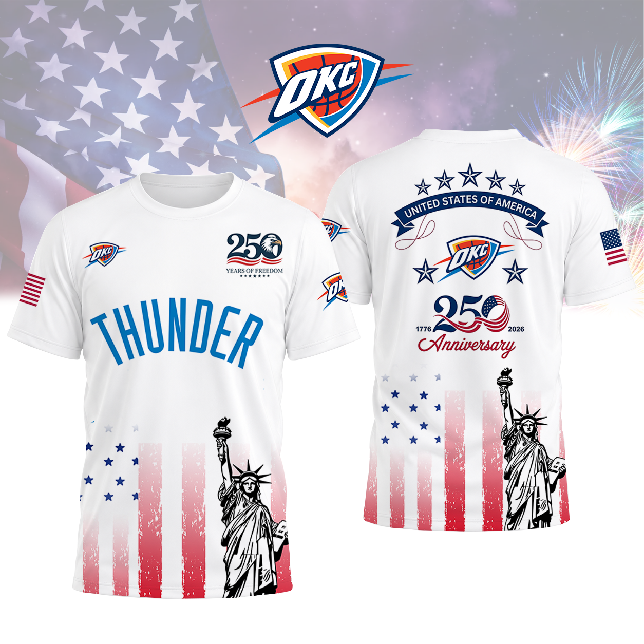 LIMITED EDITION - NEW CUSTOMIZED NBA01 OCT OKLAHOMA CITY THUNDER T-SHIRT, POLO SHIRT, ZIP POLO SHIRT, SWEATSHIRT, HOODIE & ZIP HOODIE
