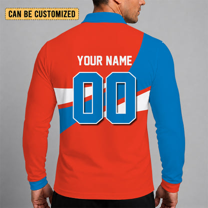 [HOT DEAL] NEW CUSTOMIZED NBA01 OCT OKLAHOMA CITY THUNDER MEN LONG SLEEVE POLO