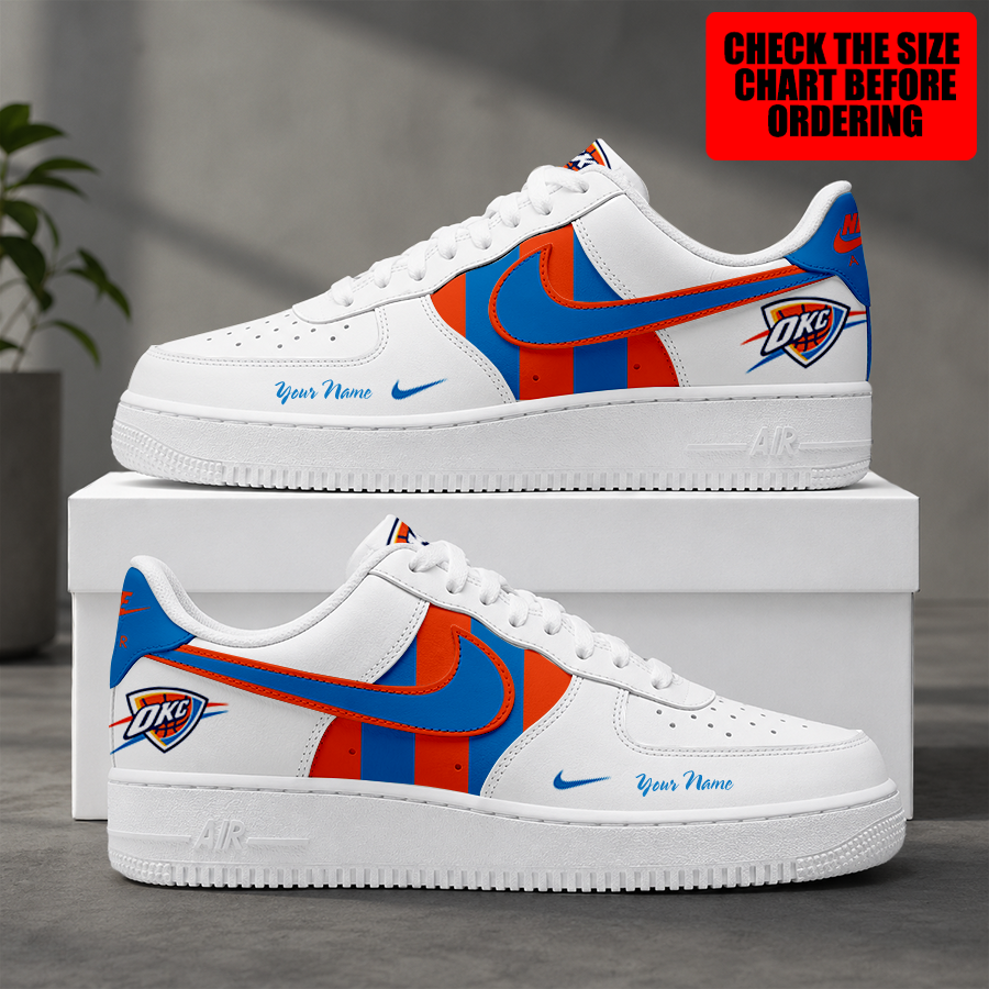 [HOT DEAL] NEW CUSTOMIZED NBA01 OCT OKLAHOMA CITY THUNDER AF1 SHOES