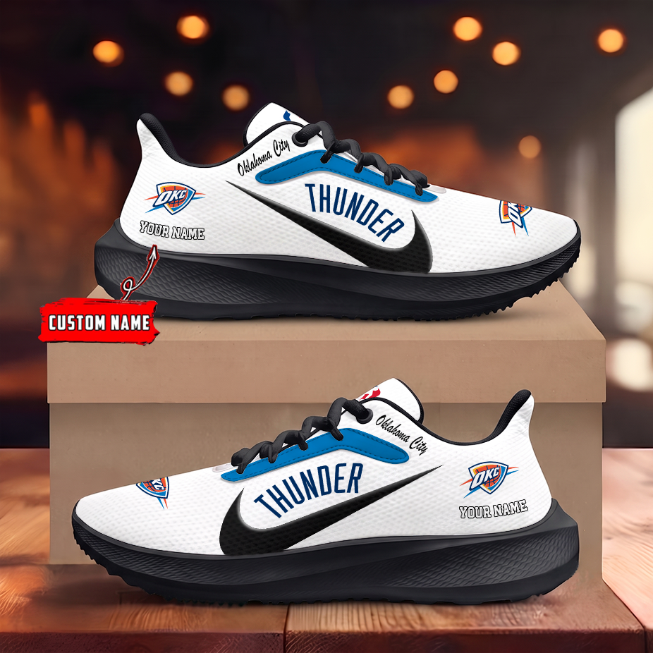 [HOT DEAL] NEW CUSTOMIZED NBA01 OCT OKLAHOMA CITY THUNDER ROAD RUNNING SHOES