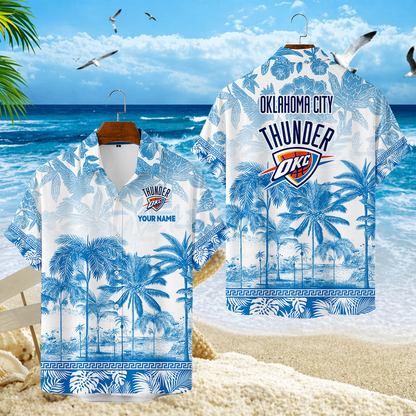 FINAL CLEARANCE - NEW CUSTOMIZED NBA01 OCT OKLAHOMA CITY THUNDER UNISEX HAWAIIAN SHIRT