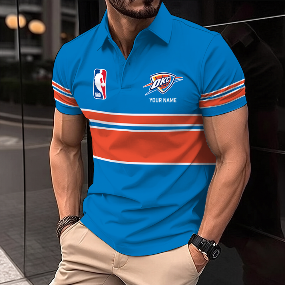 [HOT DEAL] NEW CUSTOMIZED NBA01 OCT OKLAHOMA CITY THUNDER POLO SHIRT