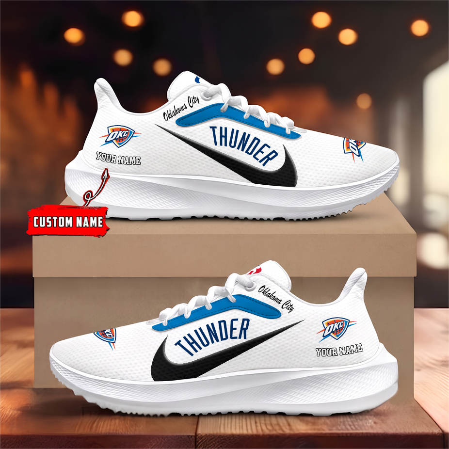 [HOT DEAL] NEW CUSTOMIZED NBA01 OCT OKLAHOMA CITY THUNDER ROAD RUNNING SHOES