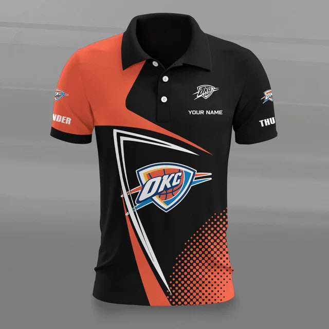[HOT DEAL] NEW CUSTOMIZED NBA01 OCT OKLAHOMA CITY THUNDER POLO SHIRT