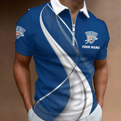 LIMITED EDITION - NEW CUSTOMIZED NBA01 OCT OKLAHOMA CITY THUNDER POLO SHIRT, ZIP POLO SHIRT & T-SHIRTS