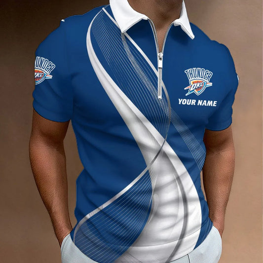 LIMITED EDITION - NEW CUSTOMIZED NBA01 OCT OKLAHOMA CITY THUNDER POLO SHIRT, ZIP POLO SHIRT & T-SHIRTS