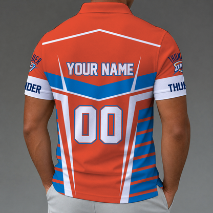 [HOT DEAL] NEW CUSTOMIZED NBA01 OCT OKLAHOMA CITY THUNDER ZIP POLO SHIRT