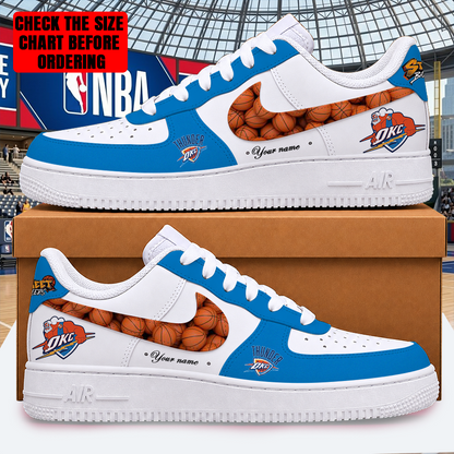 LIMITED EDITION - NEW CUSTOMIZED NBA01 OCT OKLAHOMA CITY THUNDER  AF1 SHOES