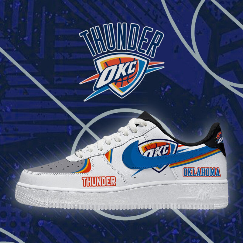 LIMITED EDITION - NEW CUSTOMIZED NBA01 OCT OKLAHOMA CITY THUNDER AF1 SHOES