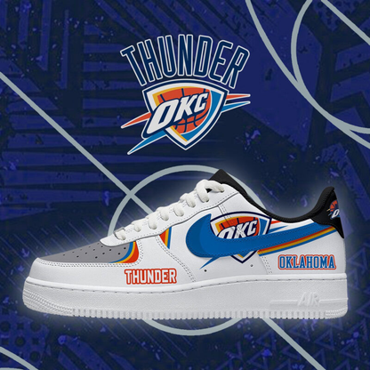 LIMITED EDITION - NEW CUSTOMIZED NBA01 OCT OKLAHOMA CITY THUNDER AF1 SHOES