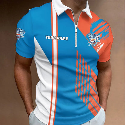 LIMITED EDITION - NEW CUSTOMIZED NBA01 OCT OKLAHOMA CITY THUNDER POLO SHIRT, ZIP POLO SHIRT & T-SHIRTS